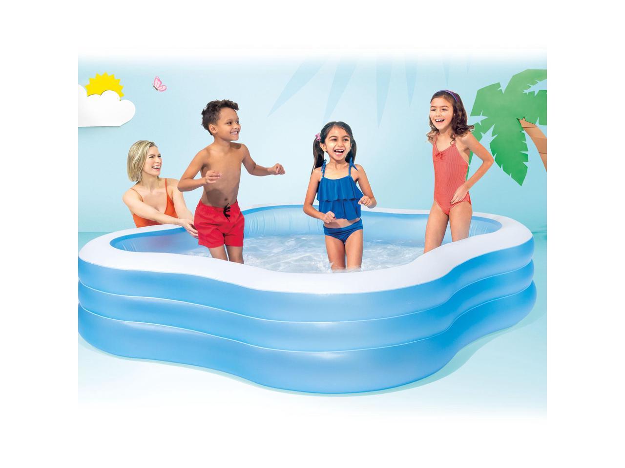 Intex Swim Center 90in x 90in x 2in Inflatable Play Kids Backyard Swimming Pool 4