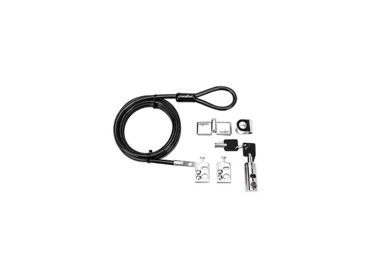 Rocstor Y10C181-B1 Rocbolt Desktop Lock Kit Locking Security Kit With 8Ft Cable 2