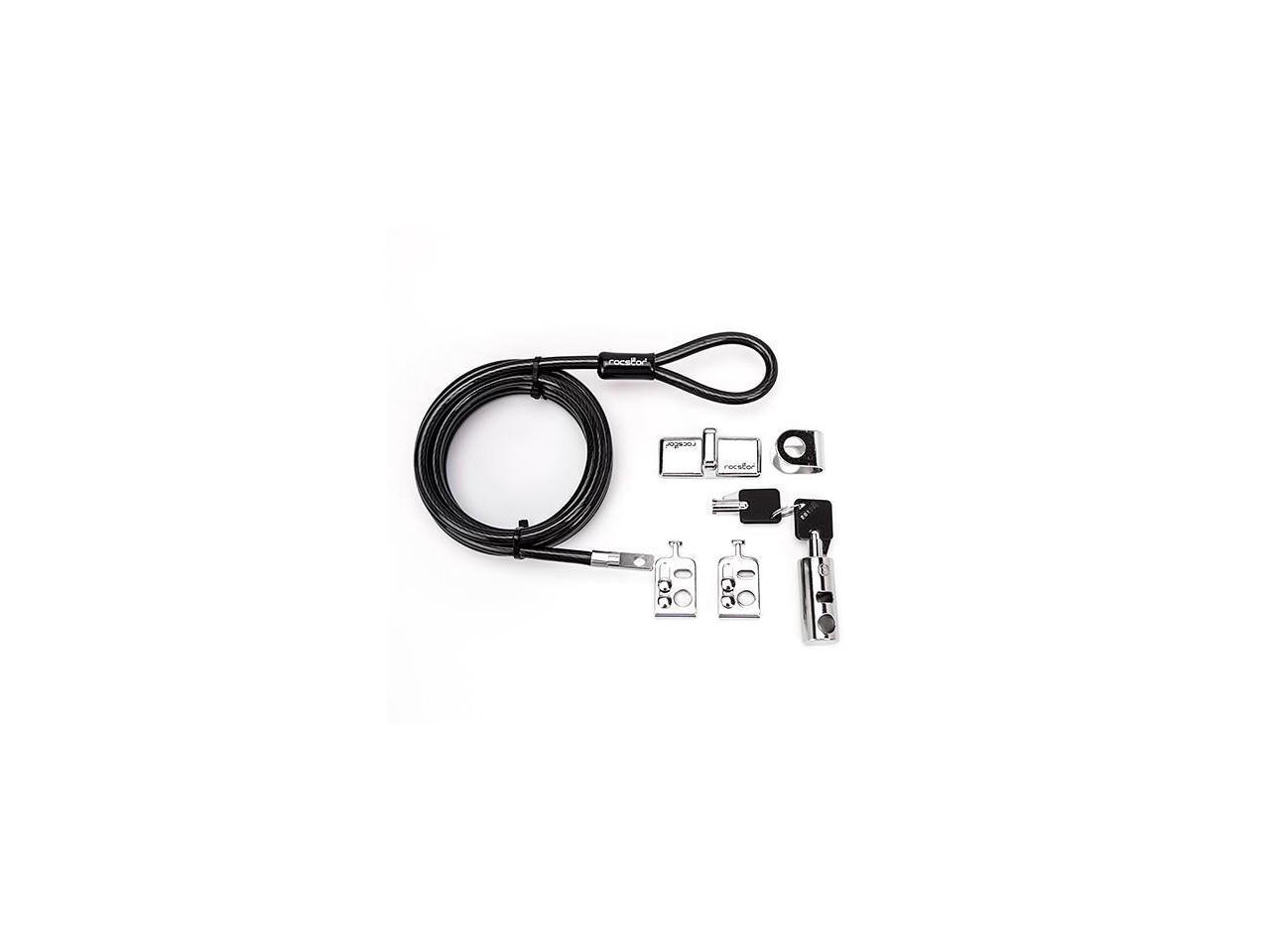 Rocstor Y10C181-B1 Rocbolt Desktop Lock Kit Locking Security Kit With 8Ft Cable 1