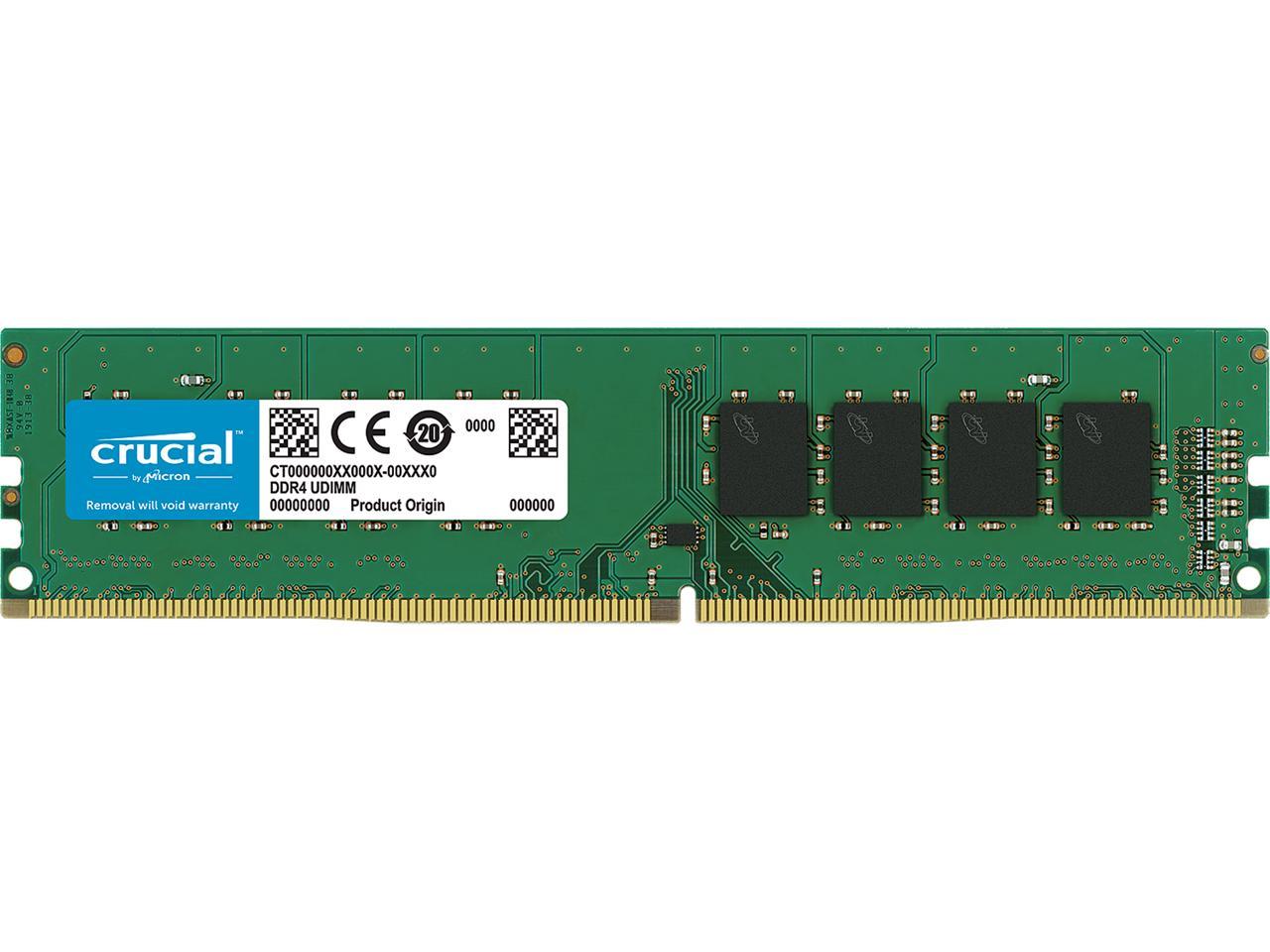 Crucial 8GB (1 x 8GB) DDR4 2400MHz DRAM (Desktop Memory) CL17 1.2V SR DIMM (288-pin) CT8G4DFS824A 1