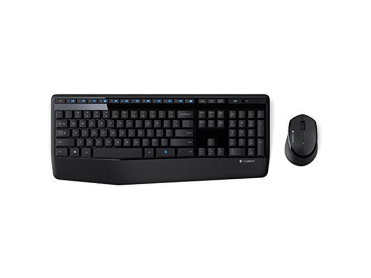 Logitech MK345 Wireless Combo Full-Sized Keyboard with Palm Rest and Comfortable Right-Handed Mouse, 2.4 GHz Wireless USB Receiver, Compatible with PC, Laptop 2