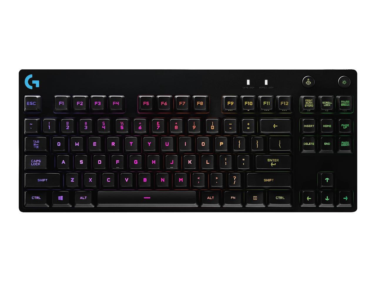 Logitech G PRO Mechanical Gaming Keyboard, Ultra Portable Tenkeyless Design, Detachable Micro USB Cable, 16.8 Million Color LIGHTSYNC RGB Backlit Keys 1