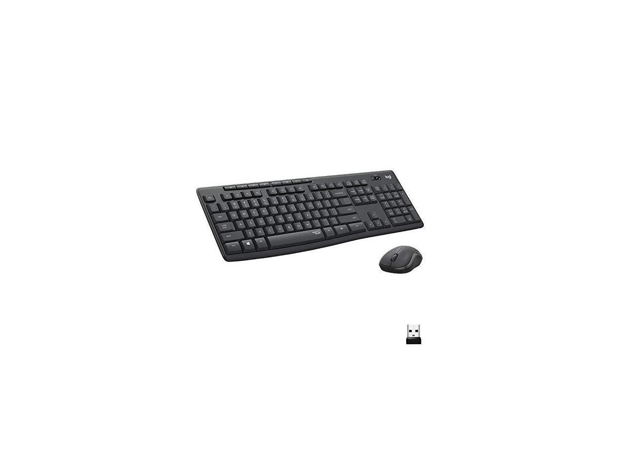 Logitech MK295 Wireless Mouse & Keyboard Combo with SilentTouch Technology, Full Numpad, Advanced Optical Tracking, Lag-Free Wireless, 90% Less Noise - Graphite 1