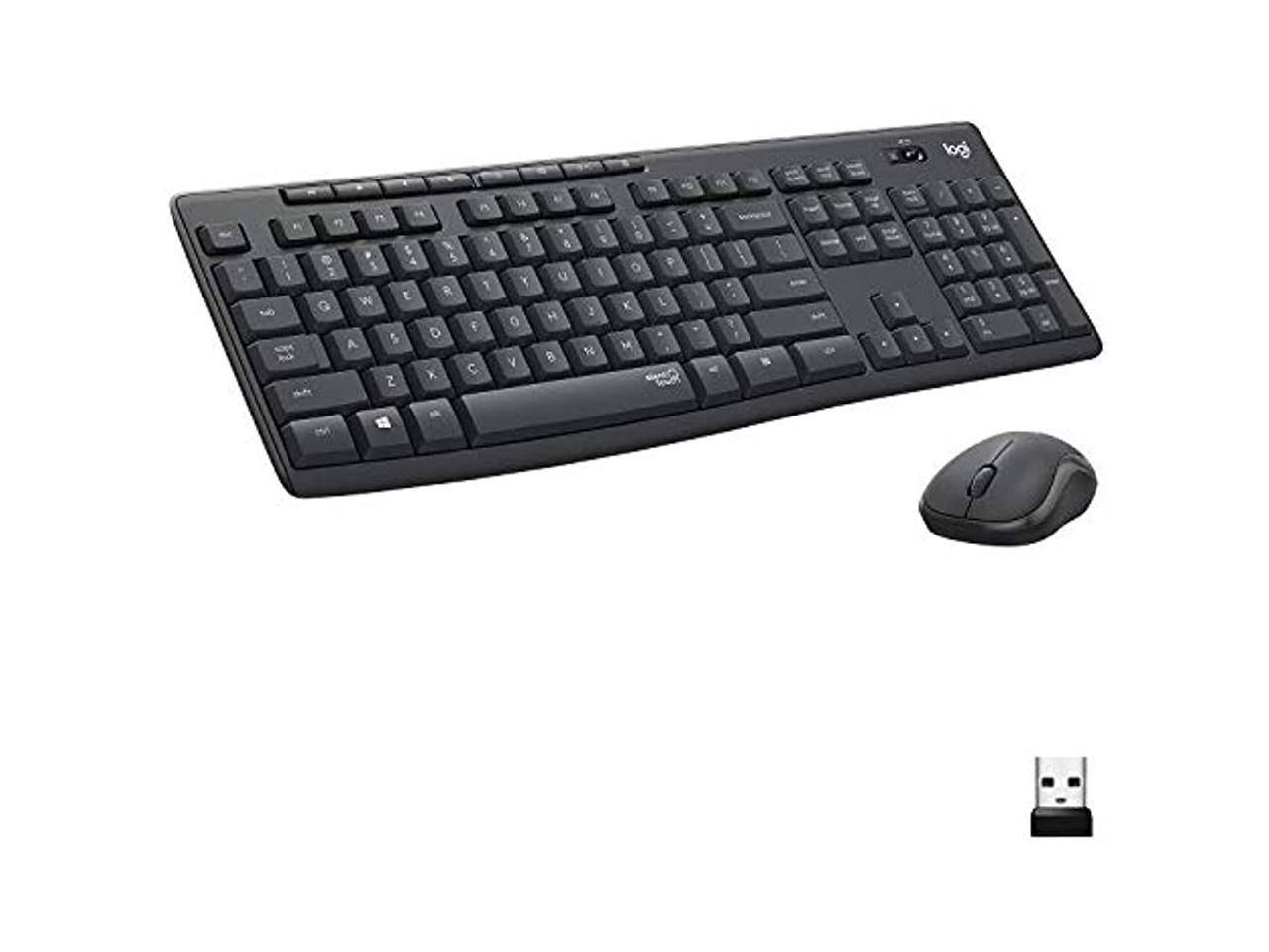 Logitech MK295 Wireless Mouse & Keyboard Combo with SilentTouch Technology, Full Numpad, Advanced Optical Tracking, Lag-Free Wireless, 90% Less Noise - Graphite 2