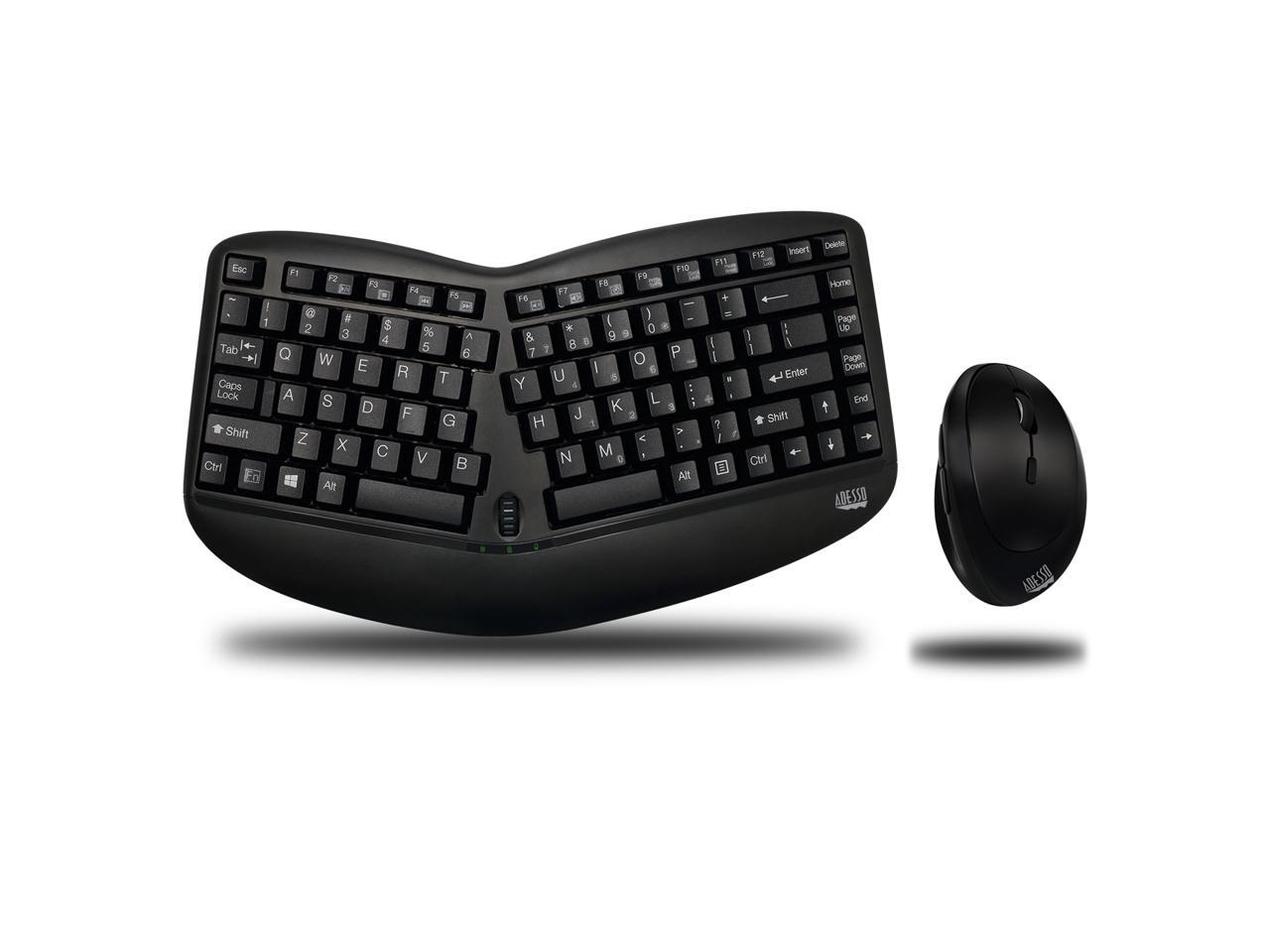 ADESSO WKB-1150CB WRLS ERGO KEYBOARD & MOUSE 1