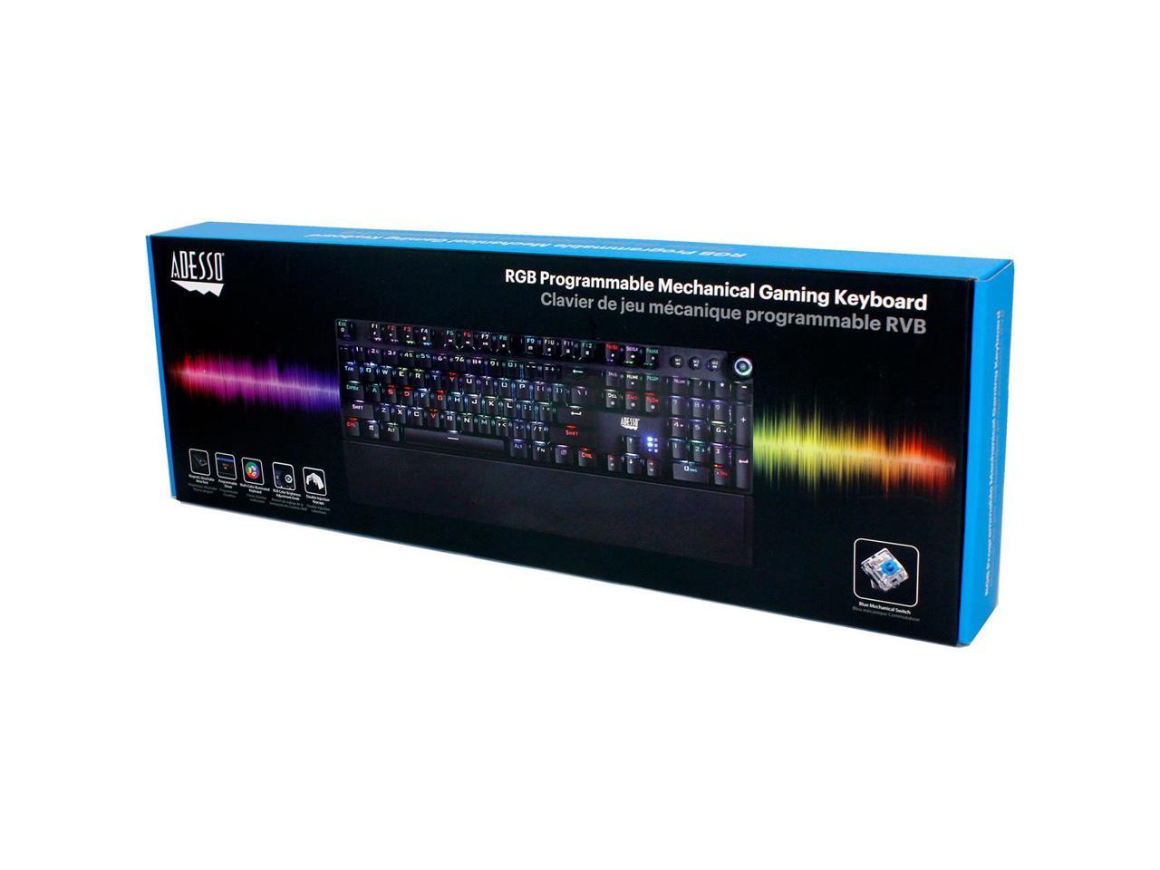 Adesso Rgb Programmable Mechanical Gaming Keyboard With Detachable Magnetic Palmrest 3