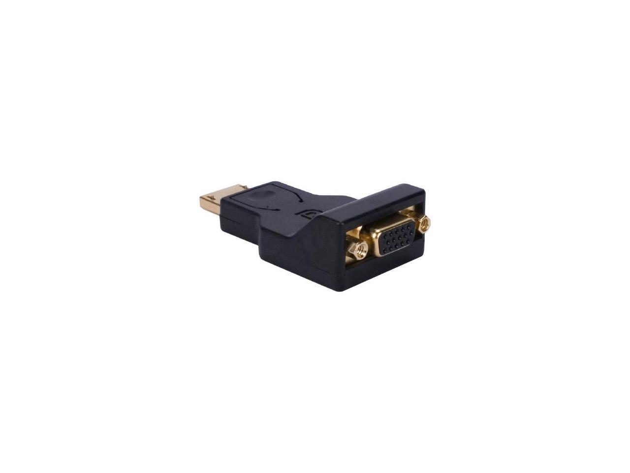 QVS DPVGA-MF QVS DisplayPort Male to VGA Female Digital Video Adaptor - 1 x DisplayPort Male Digital Audio/Video - 1 x HD-15 Female VGA - Gold Plated Connector - Black, Blue 4