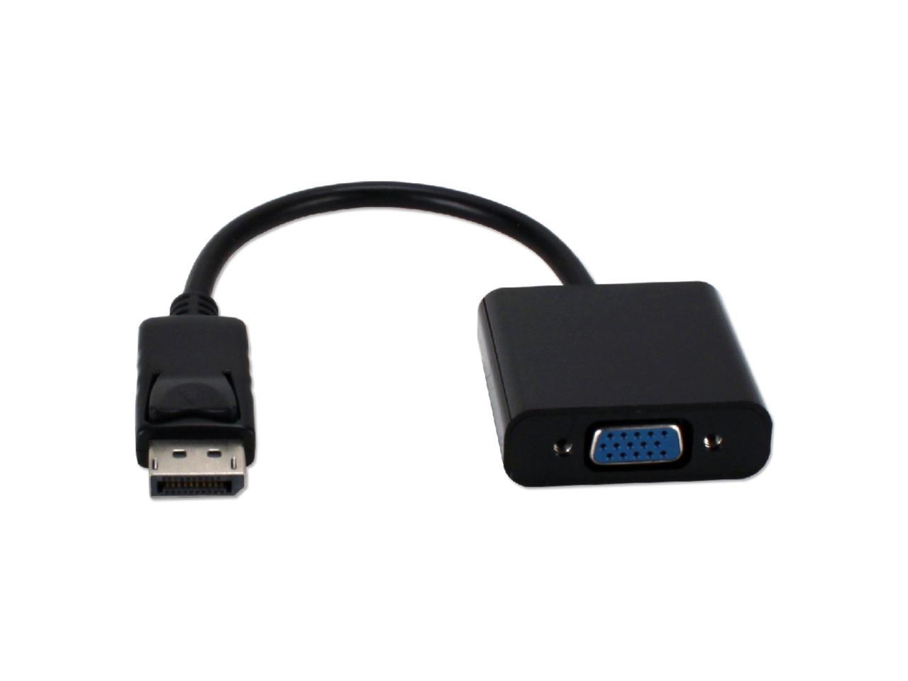 QVS DPVGA-MF QVS DisplayPort Male to VGA Female Digital Video Adaptor - 1 x DisplayPort Male Digital Audio/Video - 1 x HD-15 Female VGA - Gold Plated Connector - Black, Blue 2