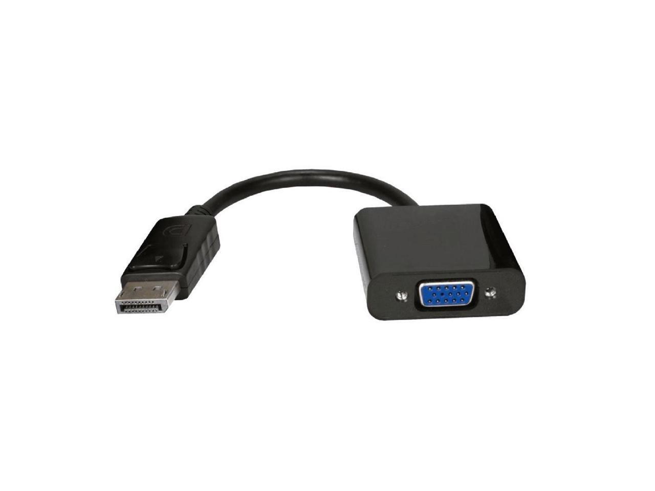 QVS DPVGA-MF QVS DisplayPort Male to VGA Female Digital Video Adaptor - 1 x DisplayPort Male Digital Audio/Video - 1 x HD-15 Female VGA - Gold Plated Connector - Black, Blue 1