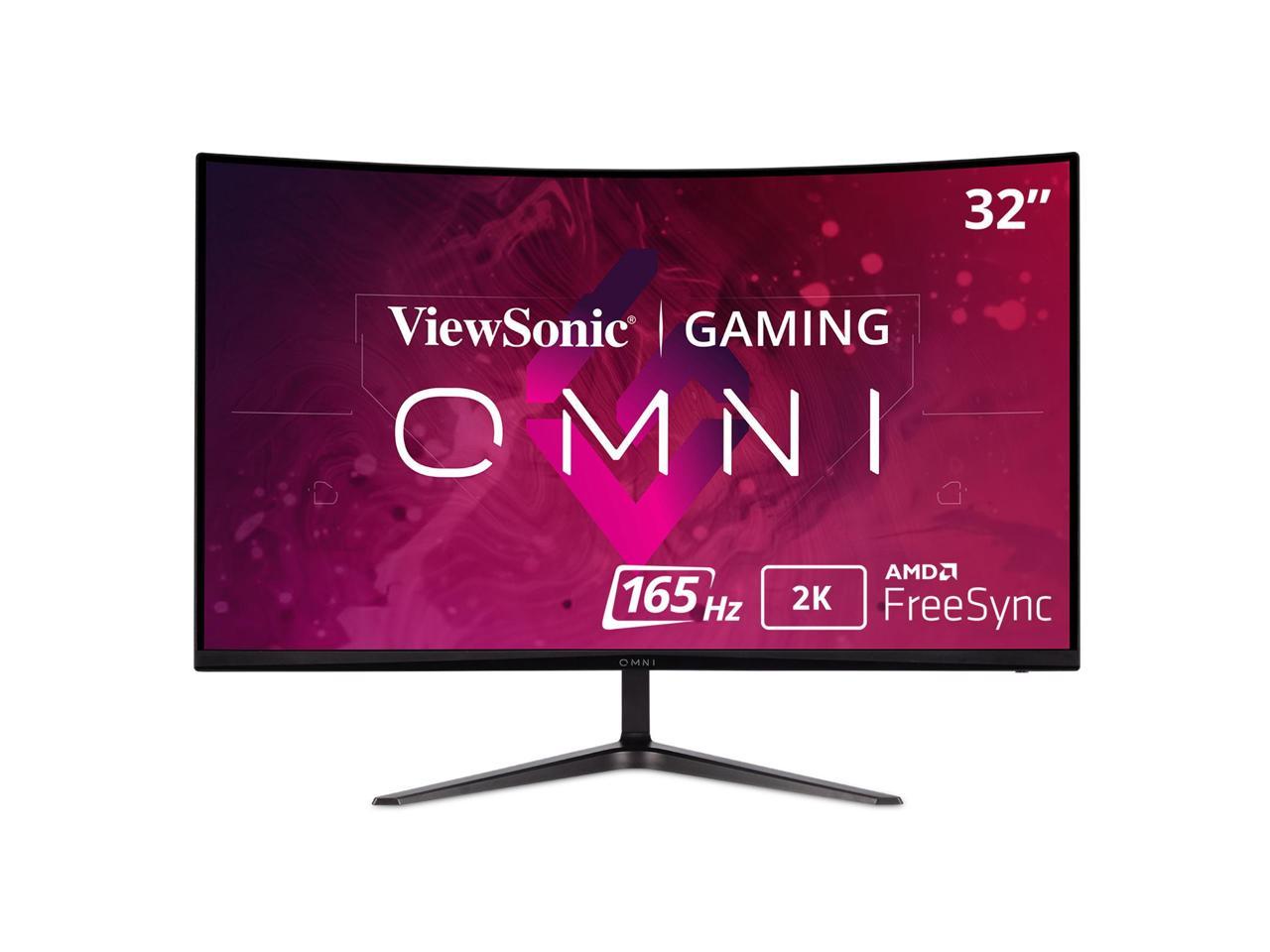 ViewSonic Omni VX3218C-2K 32" Curved 1ms 1440p 165hz Gaming Monitor with FreeSync Premium, Eye Care, HDMI and Display Port, Black 2