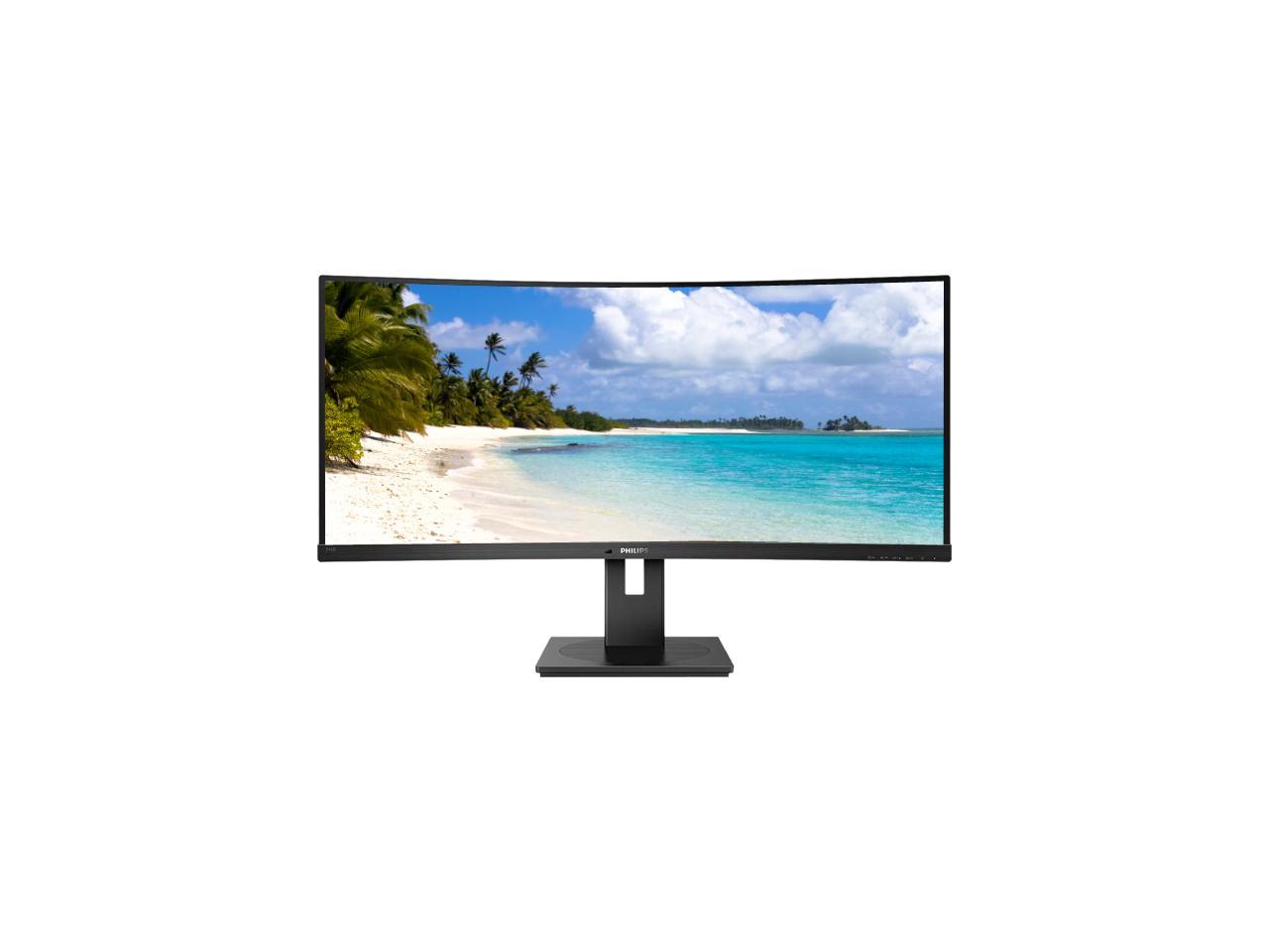 Philips 346B1C 34" 3440x1440 QHD VA LCD Ultra Wide Curved Monitor 1