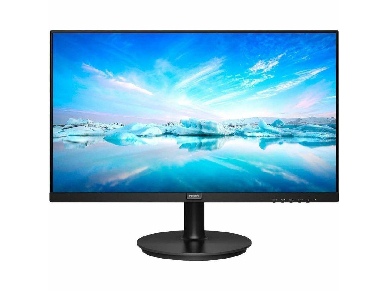 Philips V-line 221V8L 22" Class Full HD LED Monitor - 16:9 - Textured Black - 21.5" Viewable - Vertical Alignment (VA) - WLED Backlight - 1920 x 1080 - 16.7 Million Colors - Adaptive Sync - 5