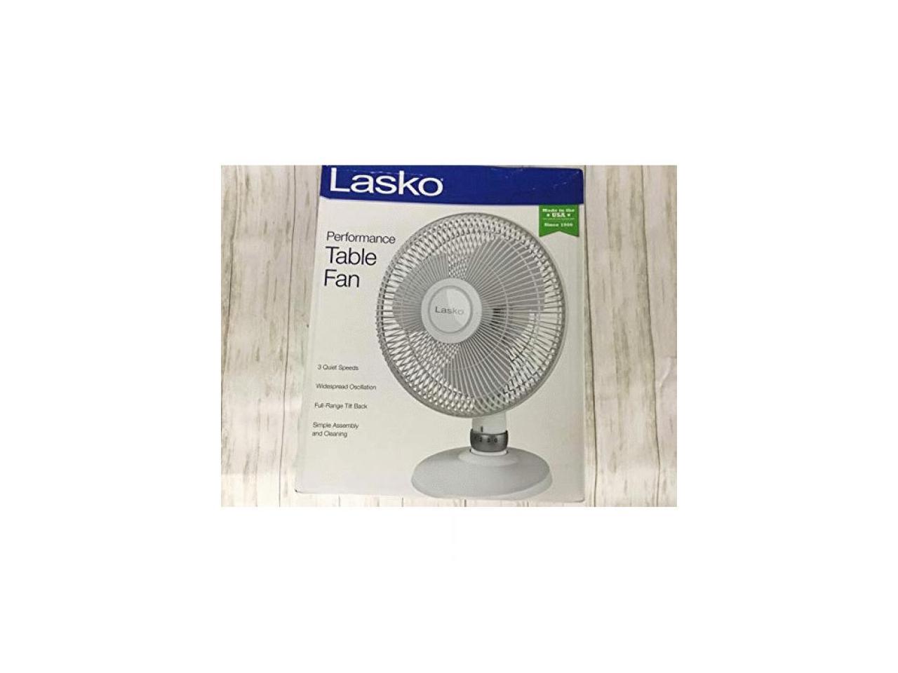 Lasko 12" Oscillating Table Fan, White D12225 2