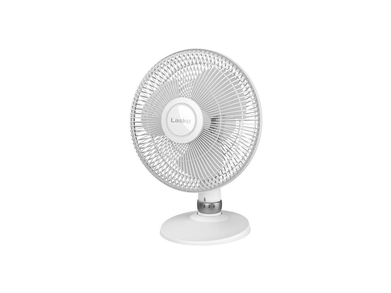 Lasko 12" Oscillating Table Fan, White D12225 1