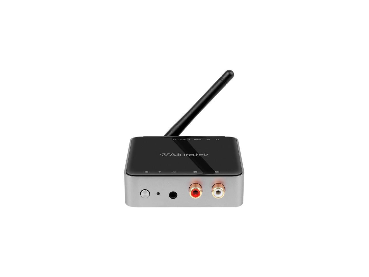 Aluratek Bluetooth Optical Audio Receiver / Transmitter | Single Antenna | Bluetooth 5 | 300 ft. Range 1