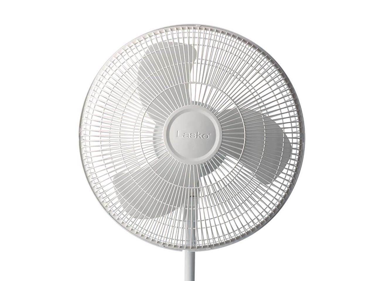 LASKO 16" Oscillating Adjustable Stand Fan with 3 Speeds, White 16201/LAS 2