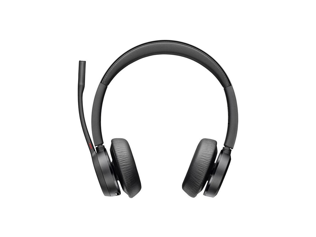 Poly Voyager 4320 USB-A Headset - Siri, Google Assistant - Stereo, Mono - USB Type A, USB Type C - Wireless - Bluetooth - 300 ft - 20 Hz - 20 kHz - On-ear - Binaural - Ear-cup - 4.92 ft Cable - Electr 1