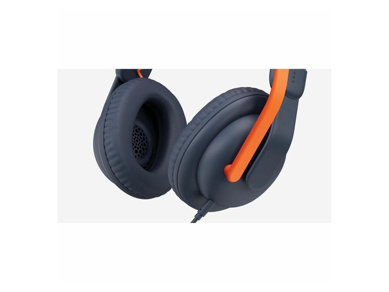 Logitech Zone Learn Headset - Stereo - USB Type A - Wired - On-ear - Binaural - Circumaural - 4.30 ft Cable - Noise Canceling 5