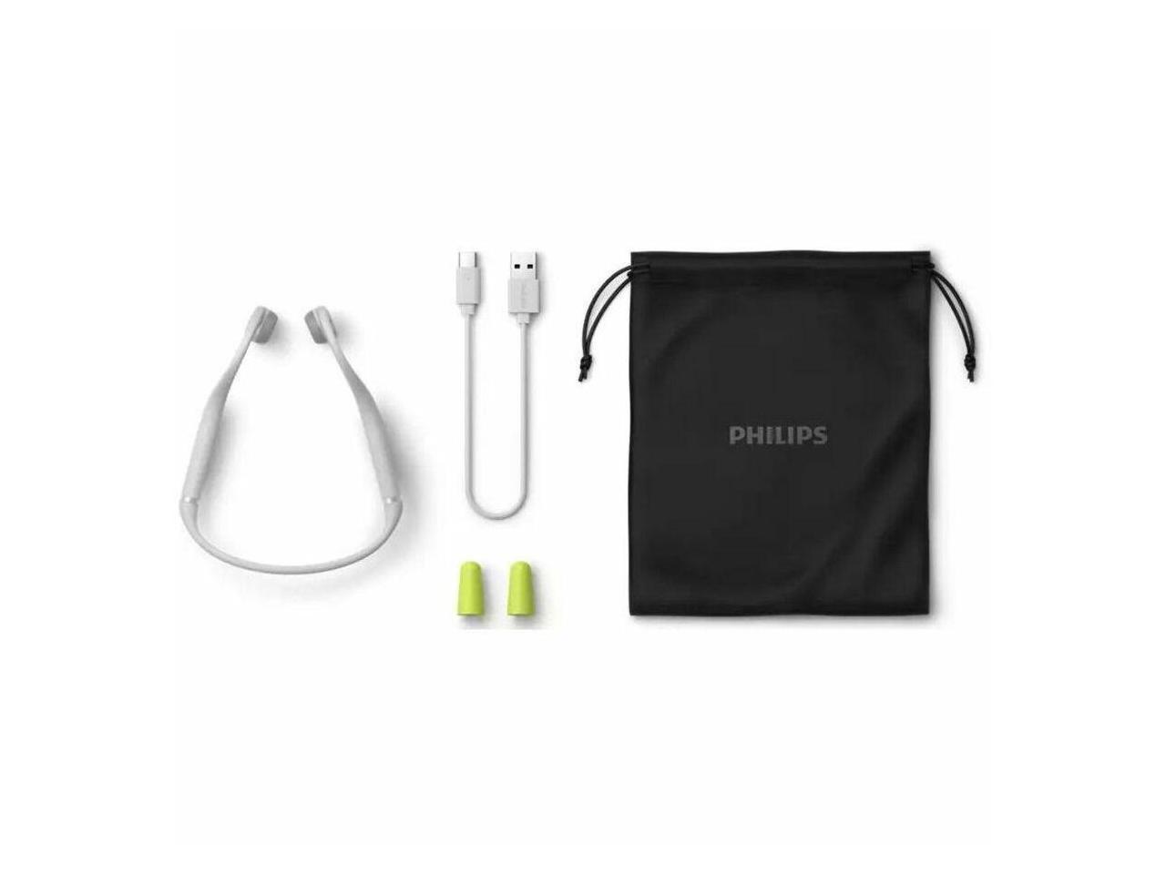 Philips Kids' Open-ear Wireless Headphone - Stereo - Wireless - Bluetooth - 32.8 ft - 12 Ohm - 150 Hz - 16 kHz - Behind-the-neck - Binaural - Open - Noise Cancelling Microphone - Gray 3