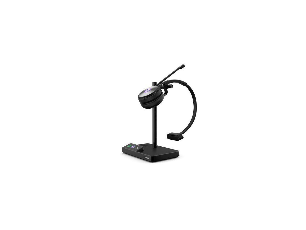 yealink wh62 mono teams wireless noise canceling headset - connects and works with usb enabled desk phones, computers and softphones. headset includes a 500ft wireless range + intelligent mute 2