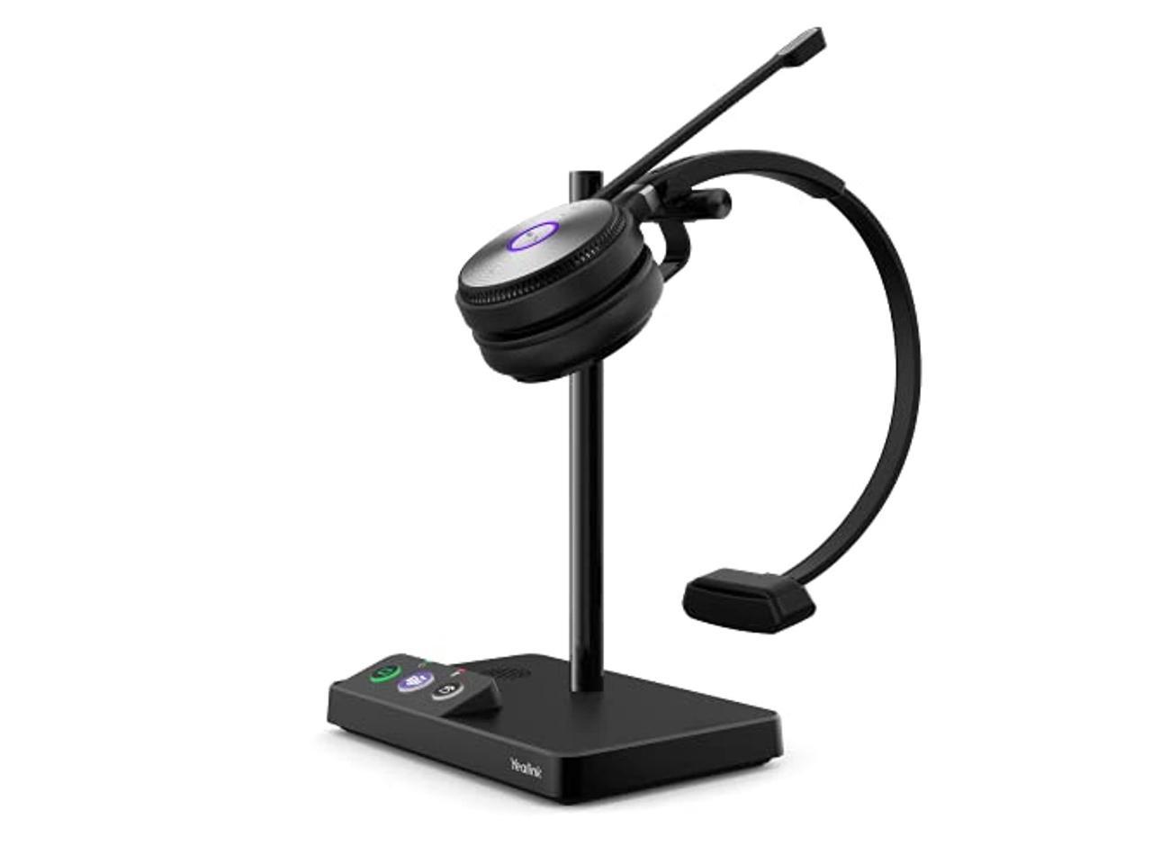 yealink wh62 mono teams wireless noise canceling headset - connects and works with usb enabled desk phones, computers and softphones. headset includes a 500ft wireless range + intelligent mute 1