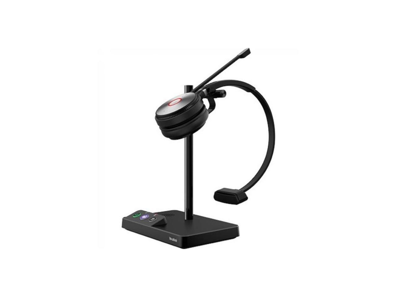 Yealink WH62 Mono Headset - Mono - USB 2.0 - Wired/Wireless - DECT - 524.9 ft - 32 Ohm - 20 Hz - 10 kHz - Over-the-head - Monaural - Ear-cup - 3.94 ft Cable 2