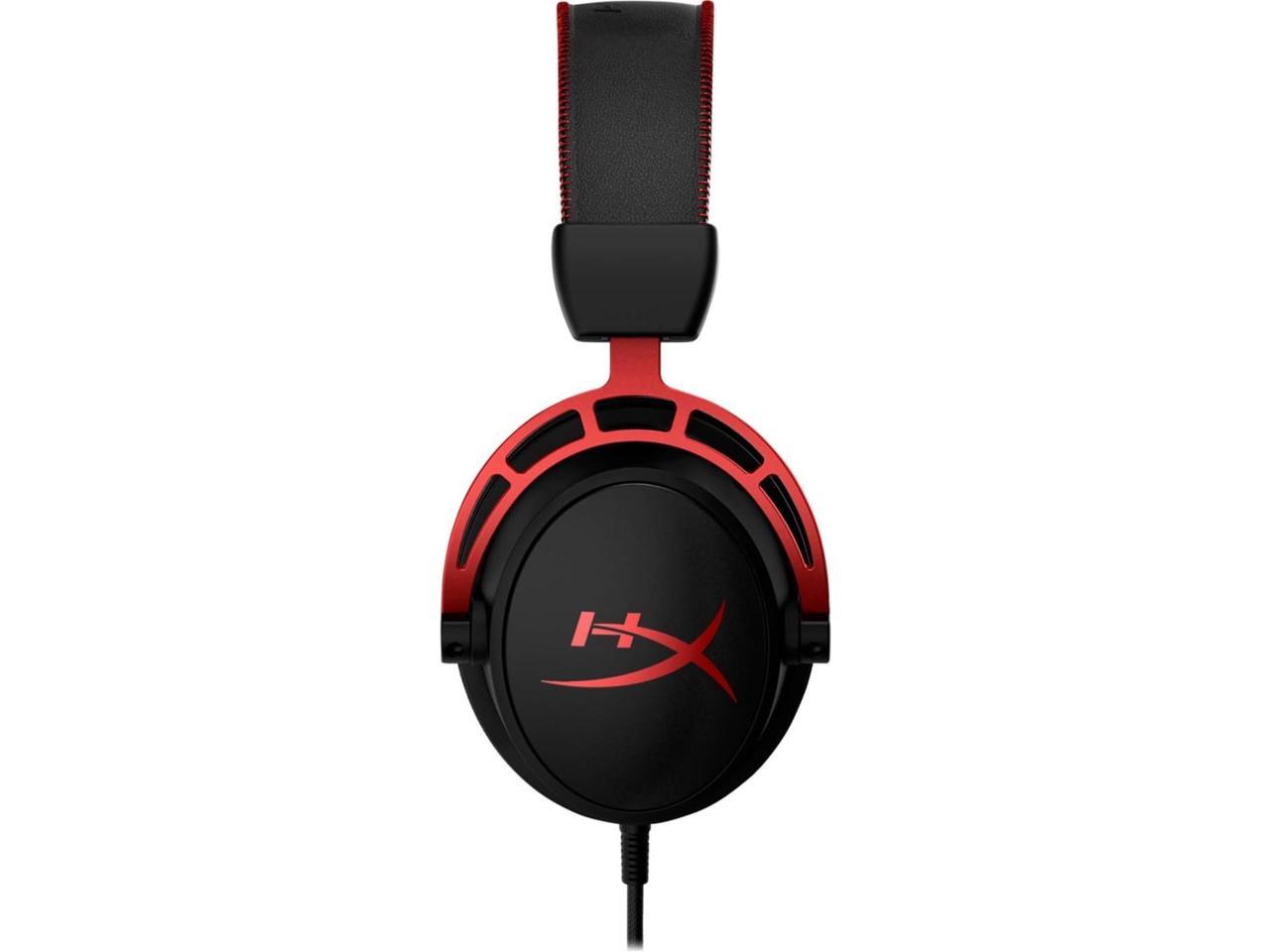 HyperX Cloud Alpha - Gaming Headset, Dual Chamber Drivers, Legendary Comfort, Aluminum Frame, Detachable Microphone, Works on PC, PS4, PS5, Xbox One/ Series X|S, Nintendo Switch and Mobile – Red 2