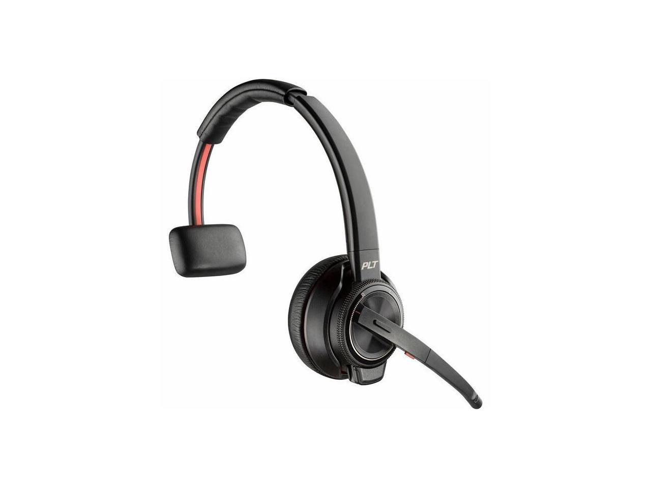 Poly Savi 8200 Office 8210 Headset - Mono - Wireless - Bluetooth/DECT 6.0 - 449.5 ft - 32 Ohm - 20 Hz - 20 kHz - Over-the-head - Monaural - Ear-cup - Noise Cancelling Microphone 1