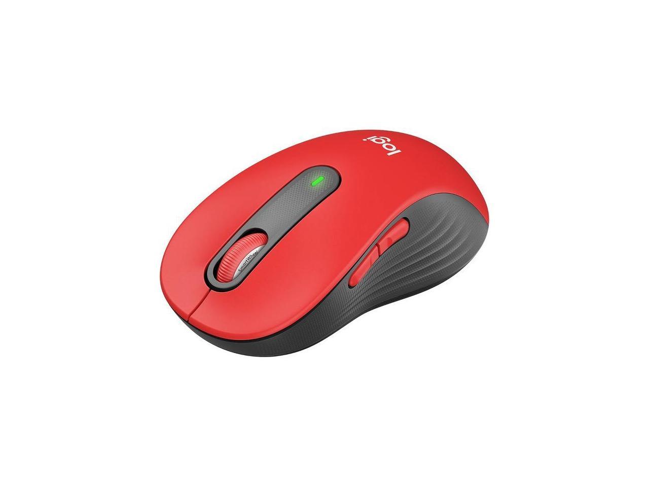 Logitech Signature M650 L Mouse - Optical - Wireless - Bluetooth/Radio Frequency - Red - USB - 2000 dpi - Scroll Wheel - 5 Button(s) - 5 Programmable Button(s) - Large Hand/Palm Size 1