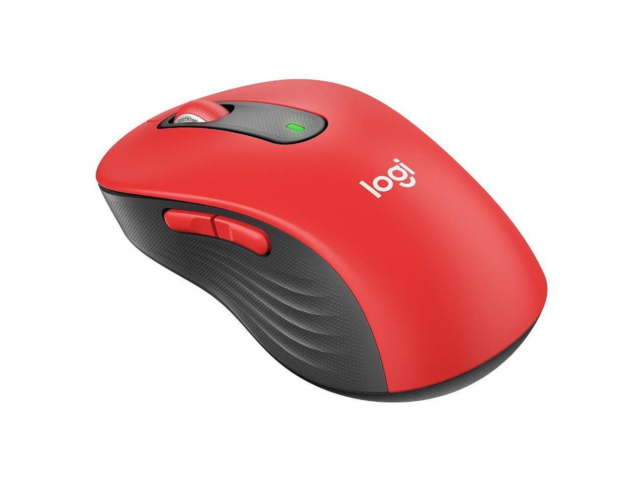 Logitech Signature M650 L Mouse - Optical - Wireless - Bluetooth/Radio Frequency - Red - USB - 2000 dpi - Scroll Wheel - 5 Button(s) - 5 Programmable Button(s) - Large Hand/Palm Size 2