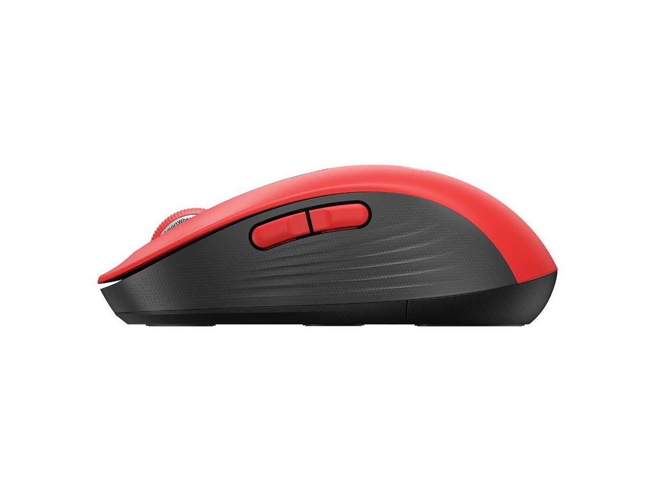 Logitech Signature M650 L Mouse - Optical - Wireless - Bluetooth/Radio Frequency - Red - USB - 2000 dpi - Scroll Wheel - 5 Button(s) - 5 Programmable Button(s) - Large Hand/Palm Size 3