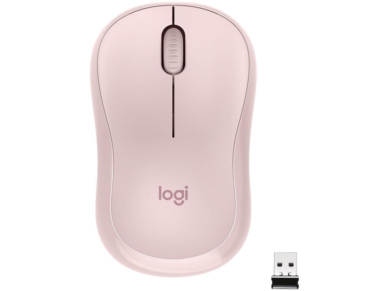 Logitech - M220 SILENT Wireless Optical Ambidextrous Mouse - Rose 1