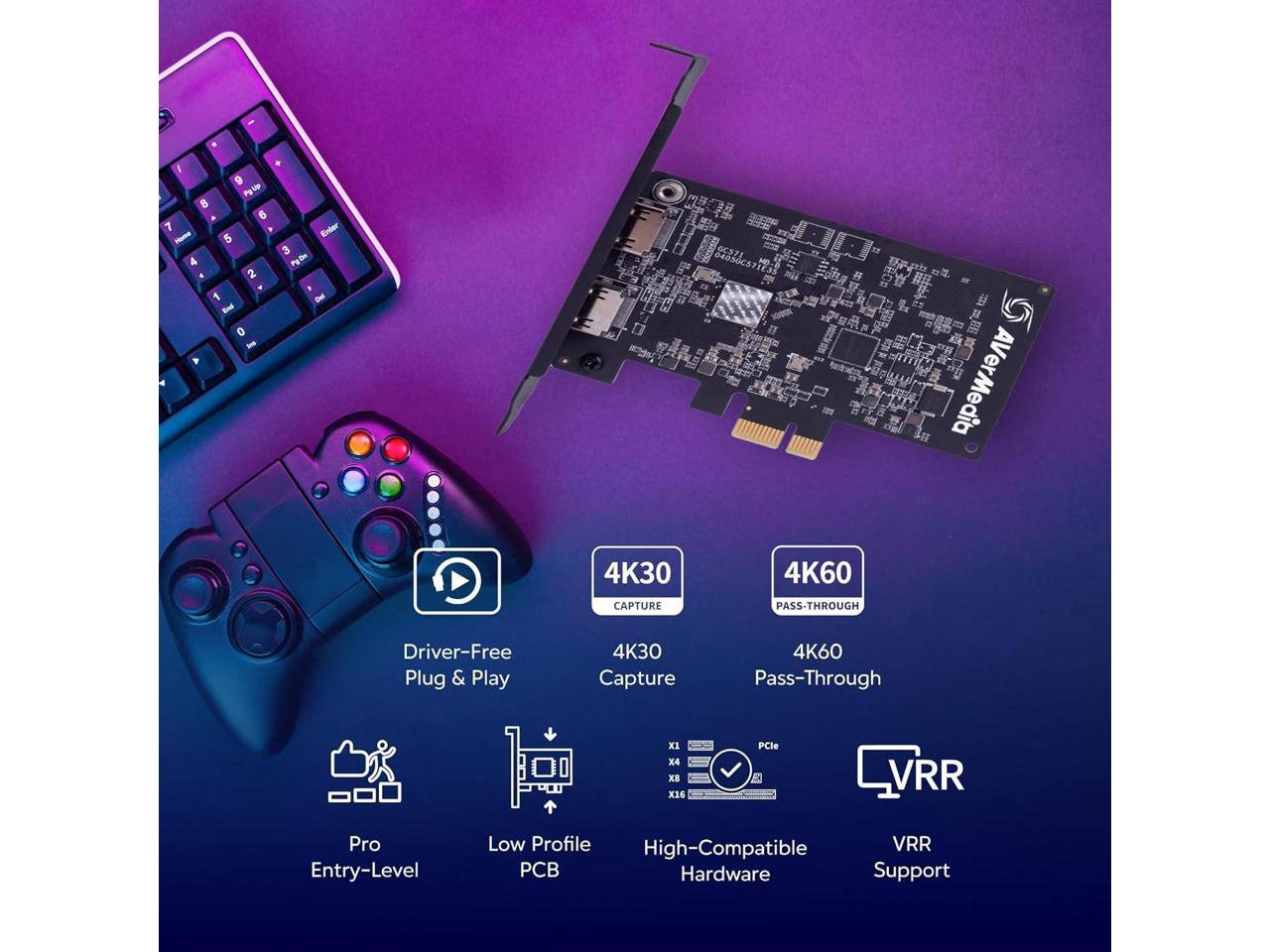 AVerMedia GC571 HDMI Capture Card, Live Streamer Ultra HD 4K60 Pass-Through on PS5, PS4 Pro, Xbox , Switch Games 5