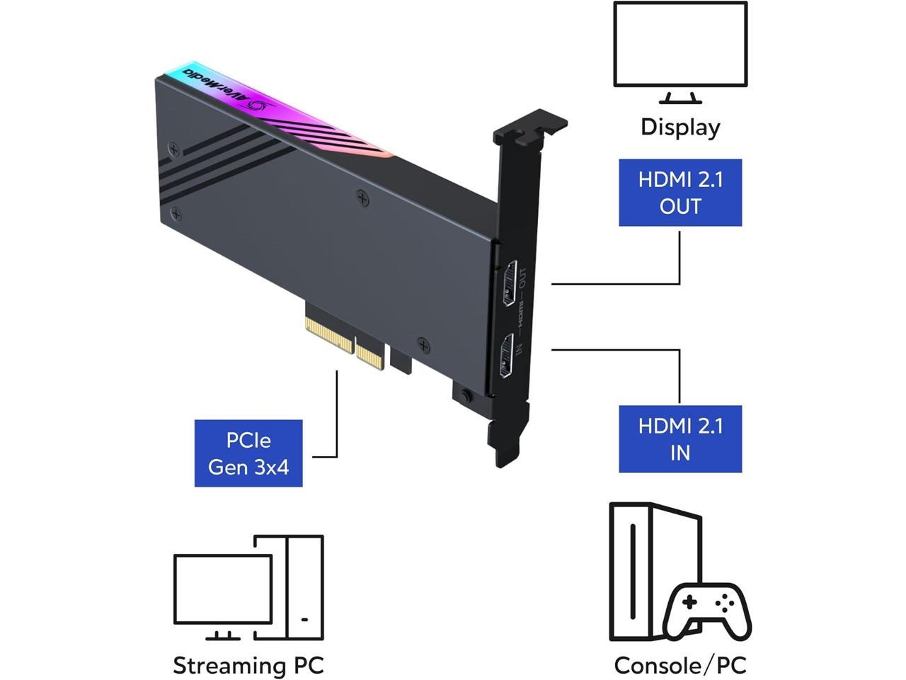 AVerMedia GC575 HDMI Capture Card ,Live Gamer 4K 2.1 PCIe 4K60, Ultra-Low Latency on PS5, PS4 Pro, Xbox ,Switch Games 2