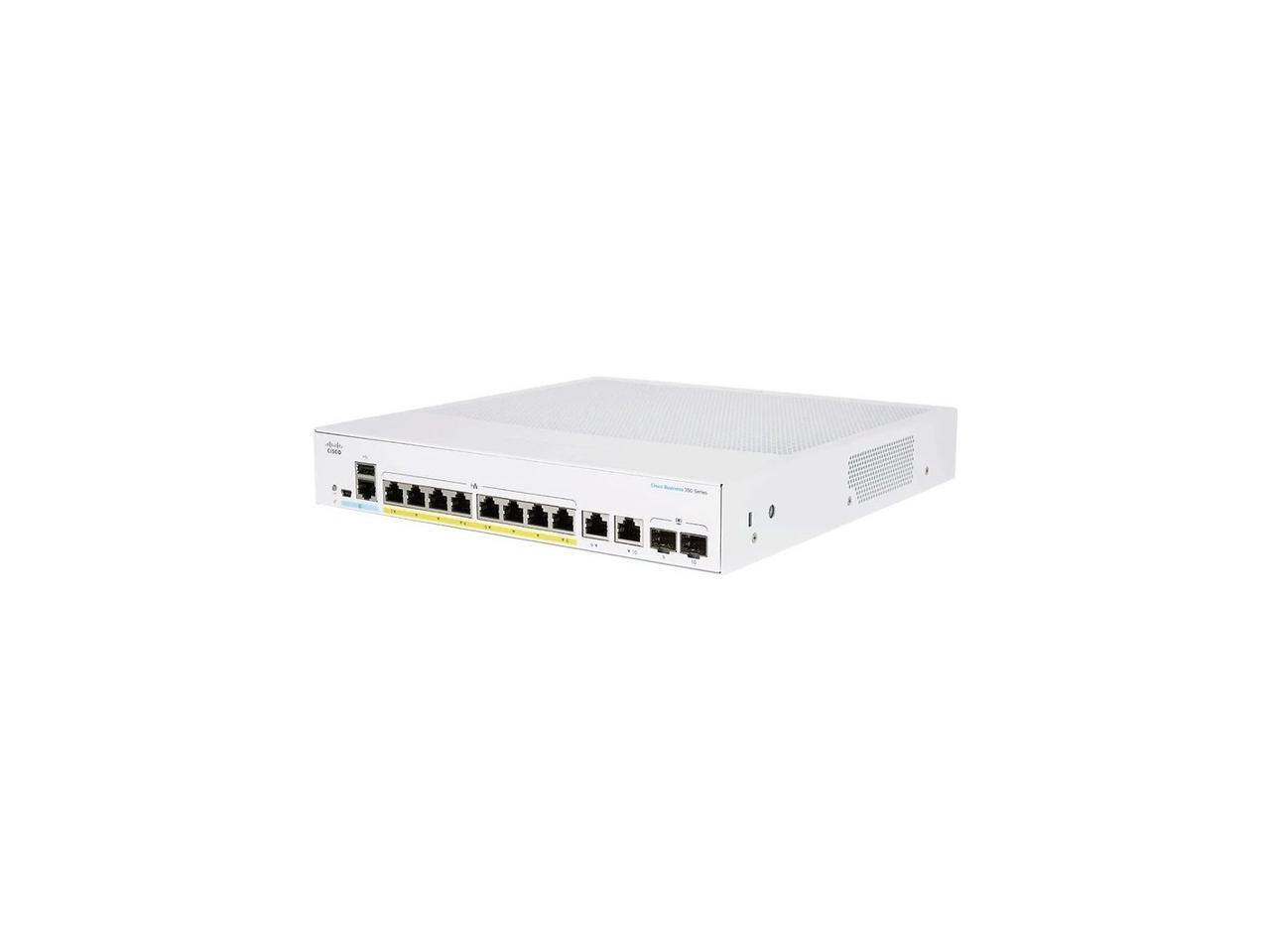 Cisco 250 CBS250-8FP-E-2G 8-Port Managed Ethernet Switch CBS2508FPE2GNA 1