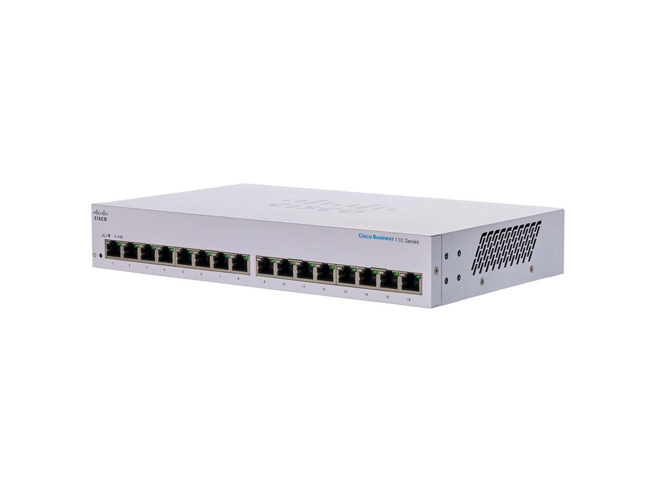 Cisco 110 CBS110-16T-NA 16-Port L2 Unmanaged Ethernet Switch CBS11016TNA 1