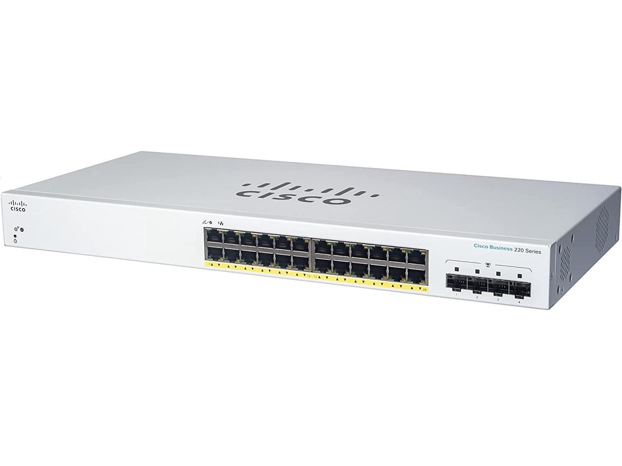 Cisco Business CBS220-24T-4G Smart Switch | 24 Port GE | 4x1G SFP | 3-Year Limited Hardware Warranty (CBS220-24T-4G-NA) 1