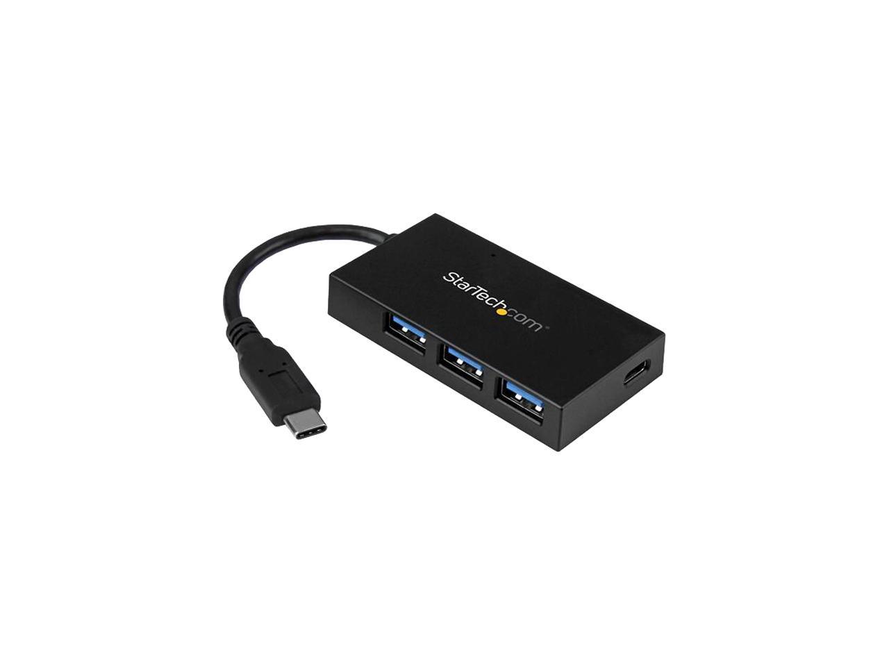 StarTech HB30C3A1CFB StarTech.com 4 Port USB 3.0 Hub - USB-C to 1x USB-C and 3x USB-A - Portable USB-C Hub - USB Type-C Hub - USB Type C - External - 4 USB Port(s) - 4 USB 3.1 Port(s) 1