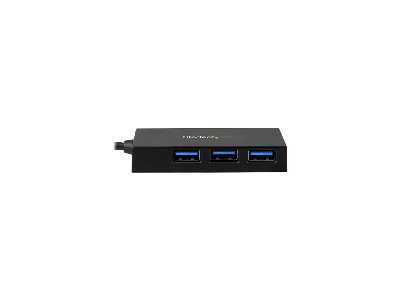 StarTech HB30C3A1CFB StarTech.com 4 Port USB 3.0 Hub - USB-C to 1x USB-C and 3x USB-A - Portable USB-C Hub - USB Type-C Hub - USB Type C - External - 4 USB Port(s) - 4 USB 3.1 Port(s) 2