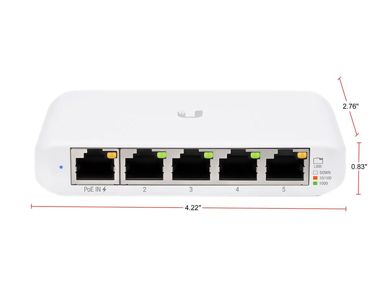 Ubiquiti USW-Flex-Mini UniFi Switch Compact Gigabit 5-Port 802.3af/at PoE 2