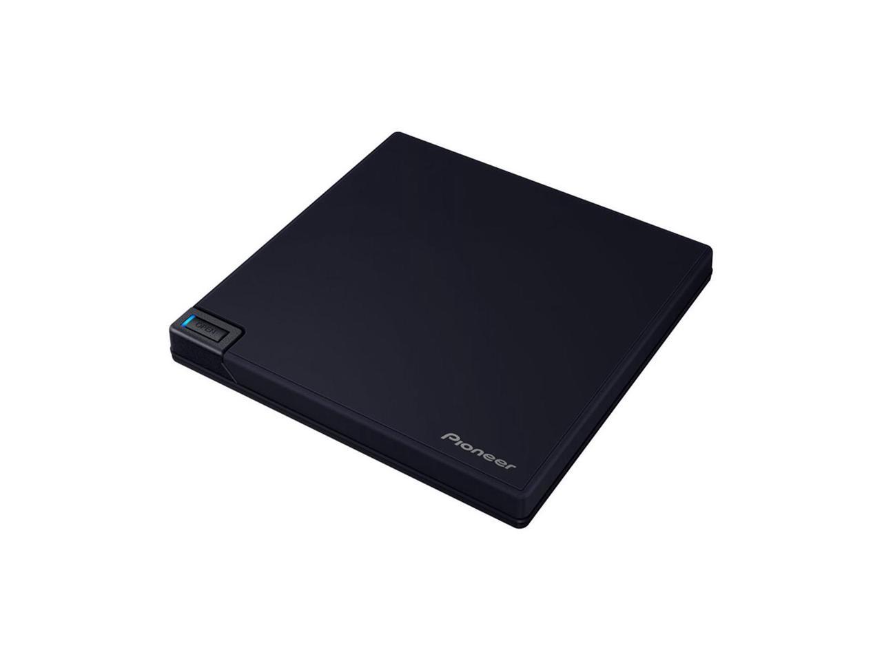 Pioneer BDR-XD08UMB-S Blu-Ray Writer 4K-UHD USB 3.2 Gen1 (USB Type-C) 2.0 Slim Portable BD/DVD/CD Writer - Black 4