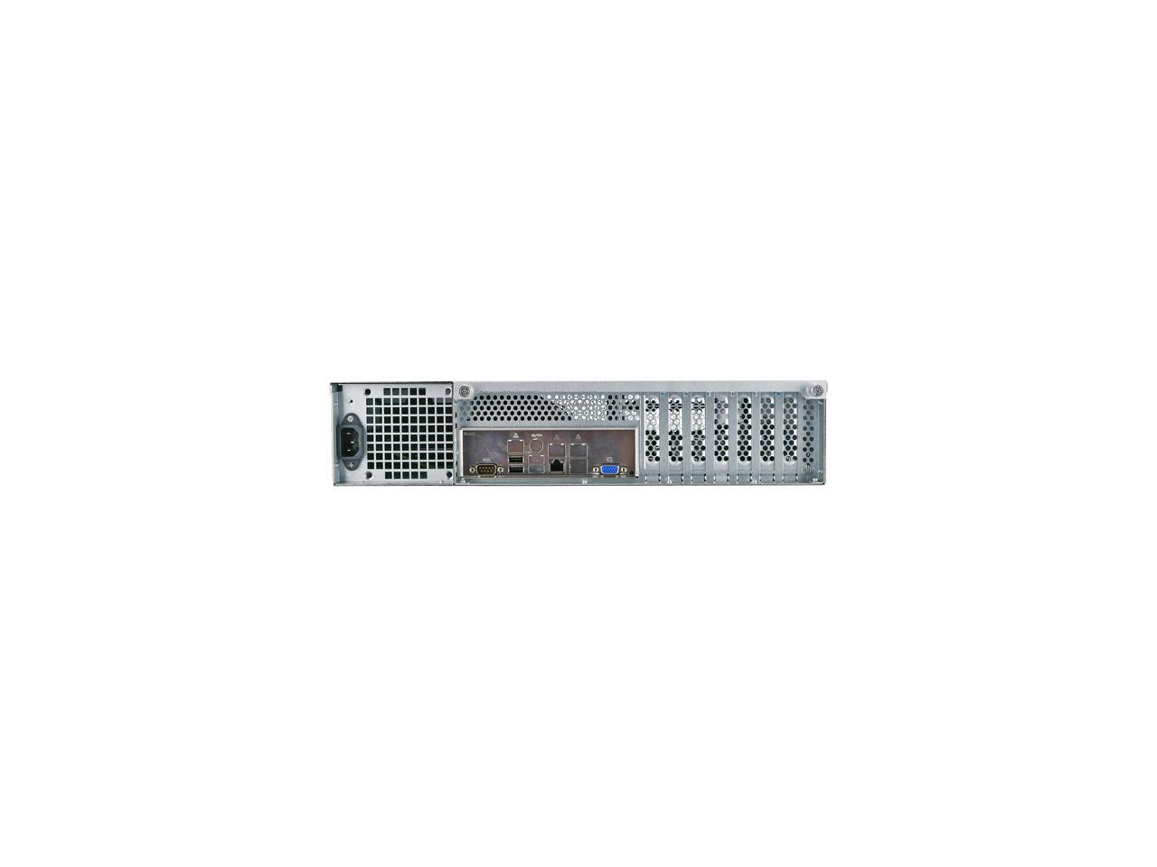 IN WIN IW-R200-02N Silver SGCC 2U Rackmount Open-Bay 2U Short Depth Server Chassis 2 External 5.25" Drive Bays 5