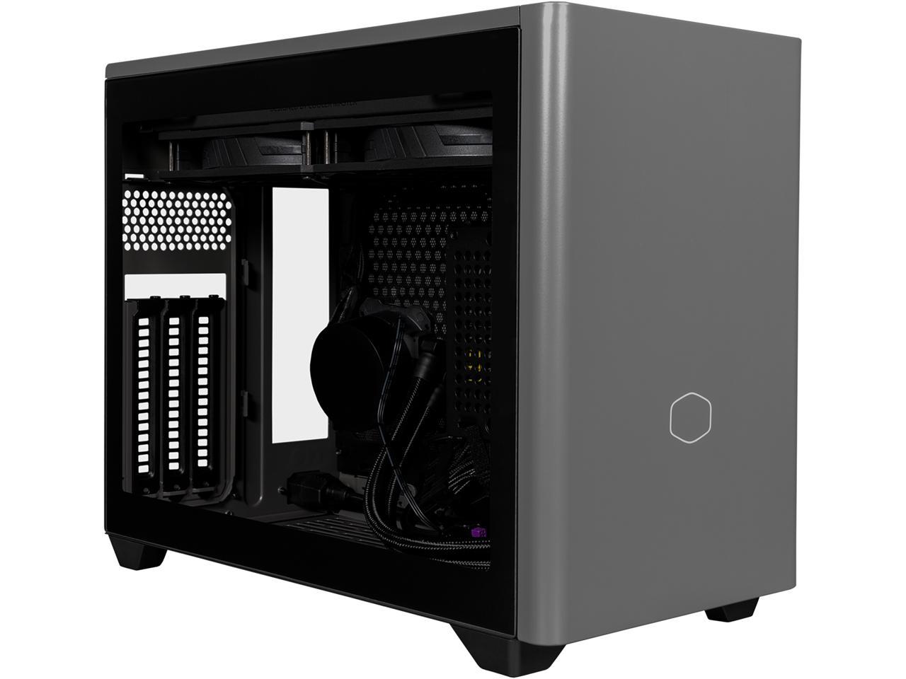 Cooler Master NR200P MAX Small Form Factor with Custom 280mm AIO, 850W SFX Gold PSU, Premium PCIe Gen4 Riser, Tempered Glass or Vented Panel Option 1