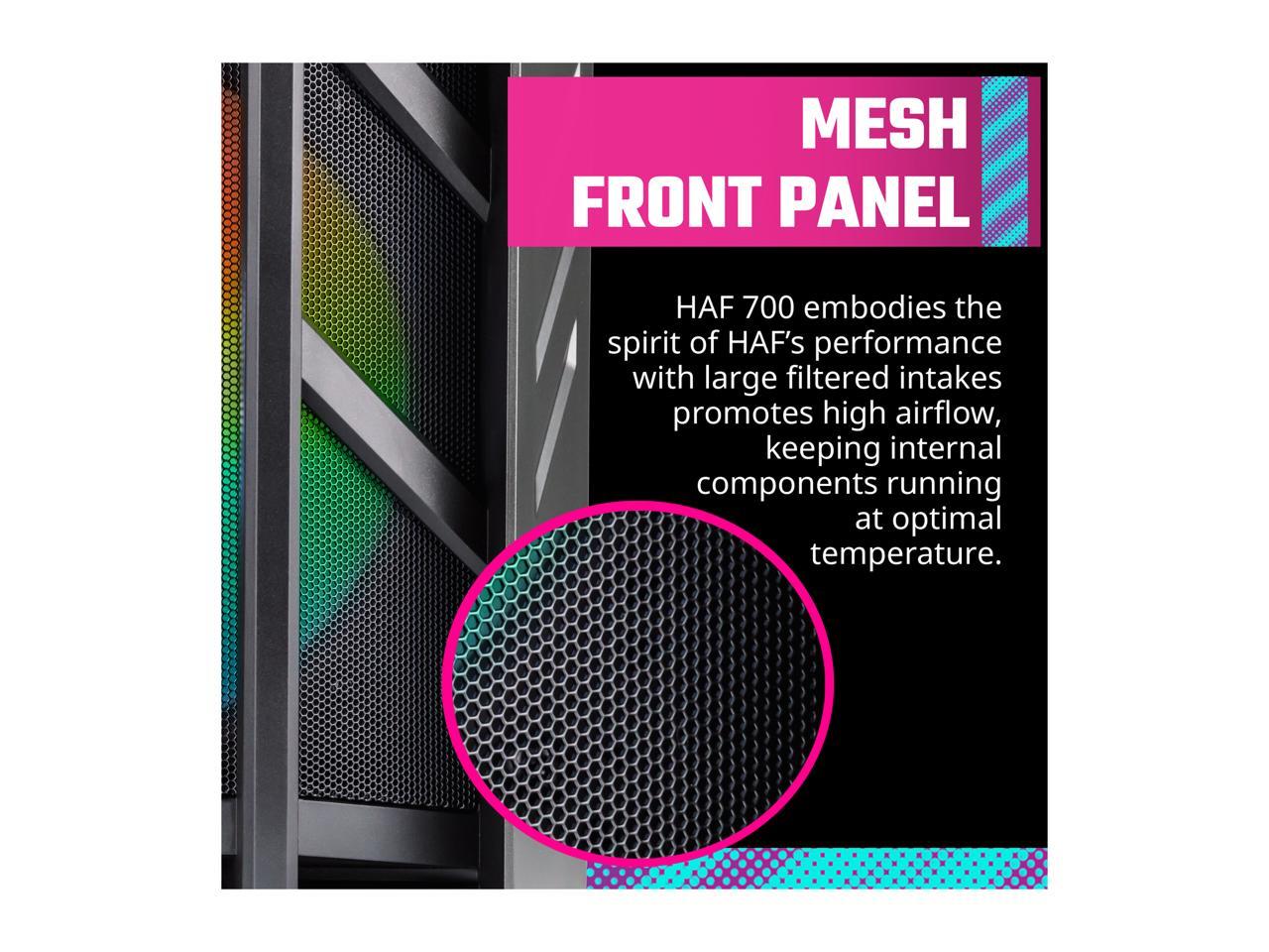 Cooler Master HAF700 H700-IGNN-S00 Titanium Grey SGCC Steel / Mesh / ABS Plastic / Tempered Glass ATX Full Tower Computer Case 2