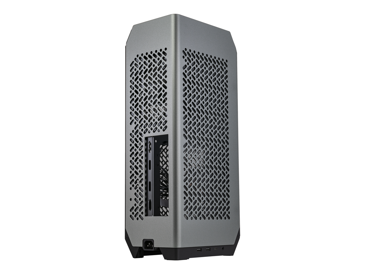 Cooler Master NCORE 100 MAX ITX SFF Tower Case, Custom 120mm AIO, 850W SFX Gold ATX3.0 PSU, 4 Slot GPU, Vertical Mount GPU, PCIe 4.0 Riser, Anodized Aluminum, USB Type C, NR100-MNNN85-SL0 2