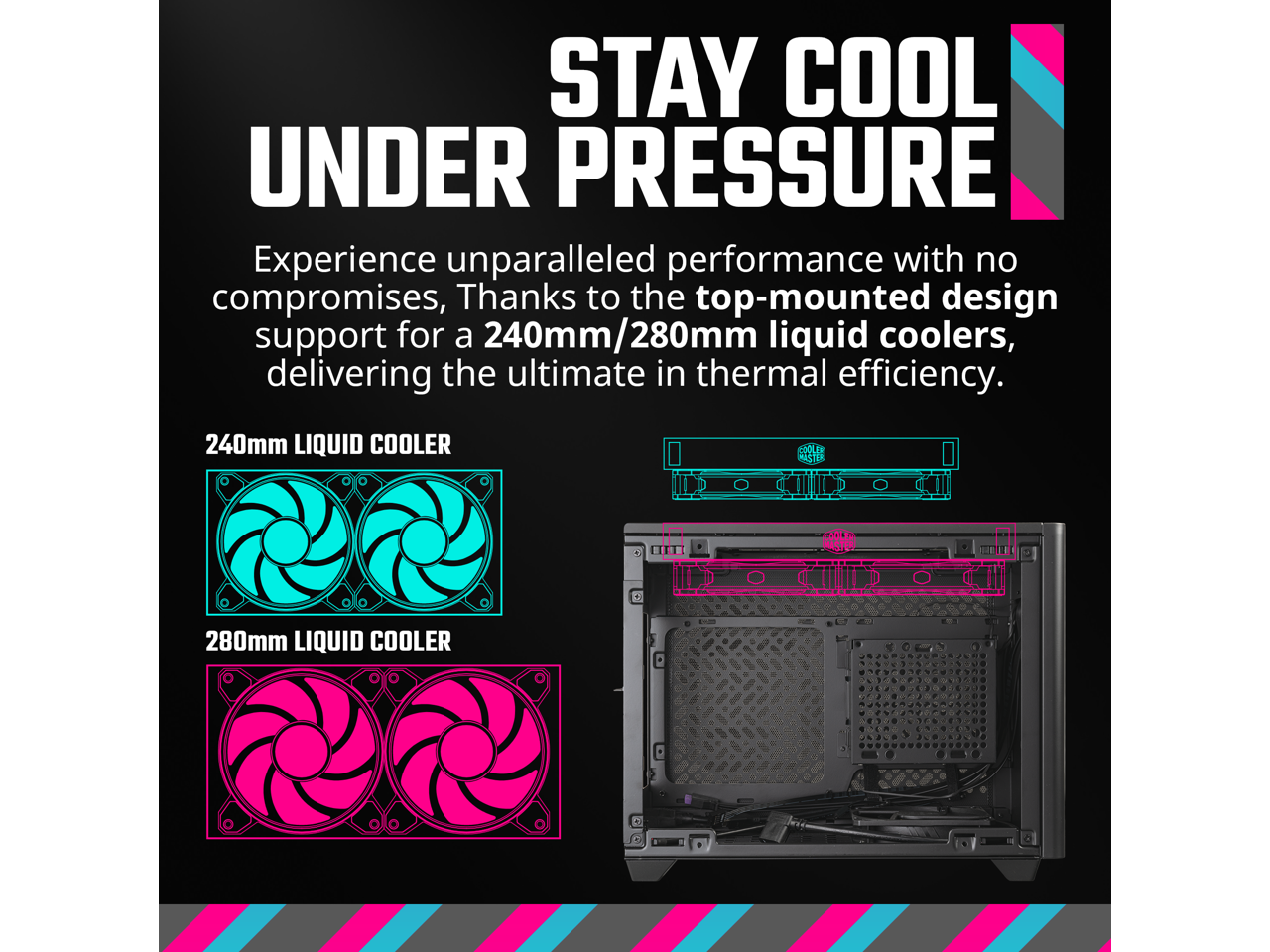 Cooler Master NR200P V2 Mini-ITX 18L PC Case, Top-Mount 240mm|280mm Liquid Cooler, 356mm Vertical Mounting 3.5-Slot GPU, Tempered |Vented Panel, USB 3.2 Gen 2x2 Type C (NR200PV2-KCNN-S00) 2