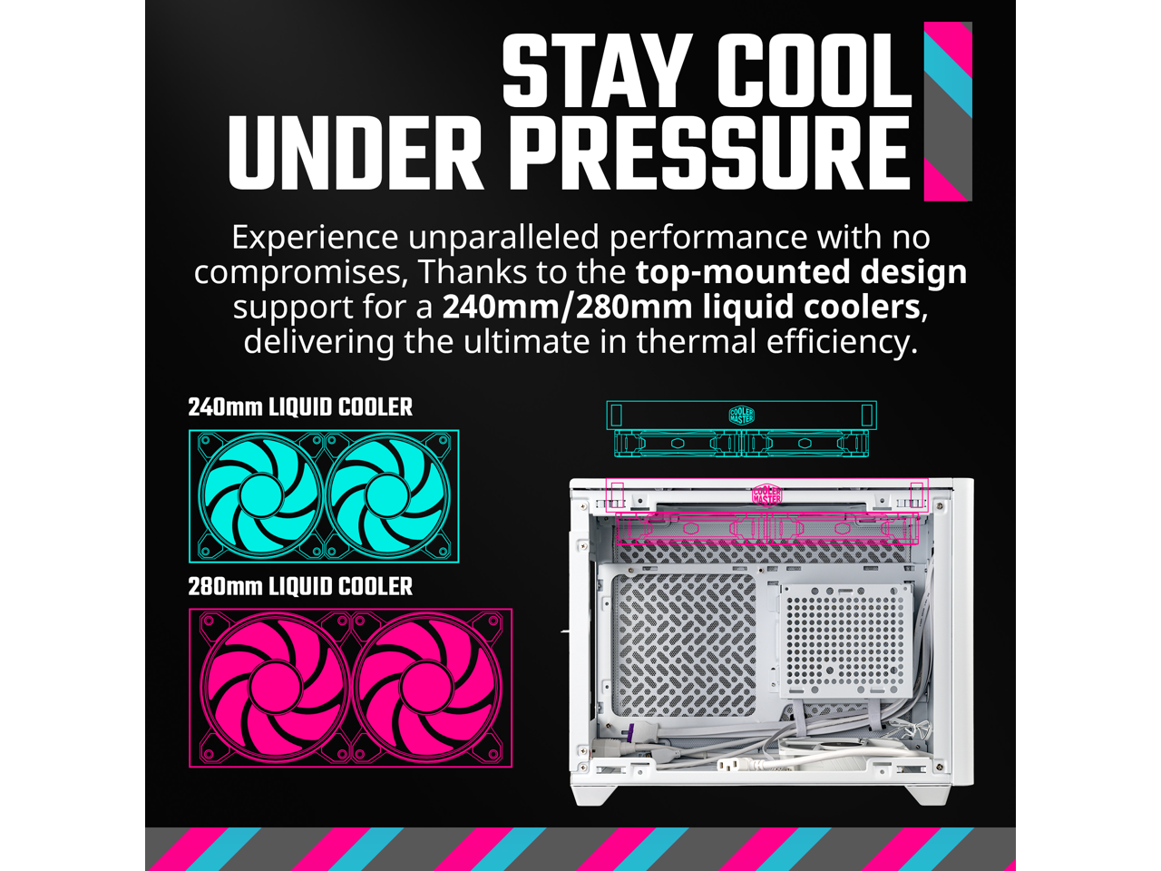 Cooler Master NR200P V2 White Mini-ITX 18L PC Case, Top-Mount 240mm|280mm Liquid Cooler, 356mm Vertical Mounting 3.5-Slot GPU, Tempered |Vented Panel, USB 3.2 Gen 2x2 Type C (NR200PV2-WCNN-S00) 2