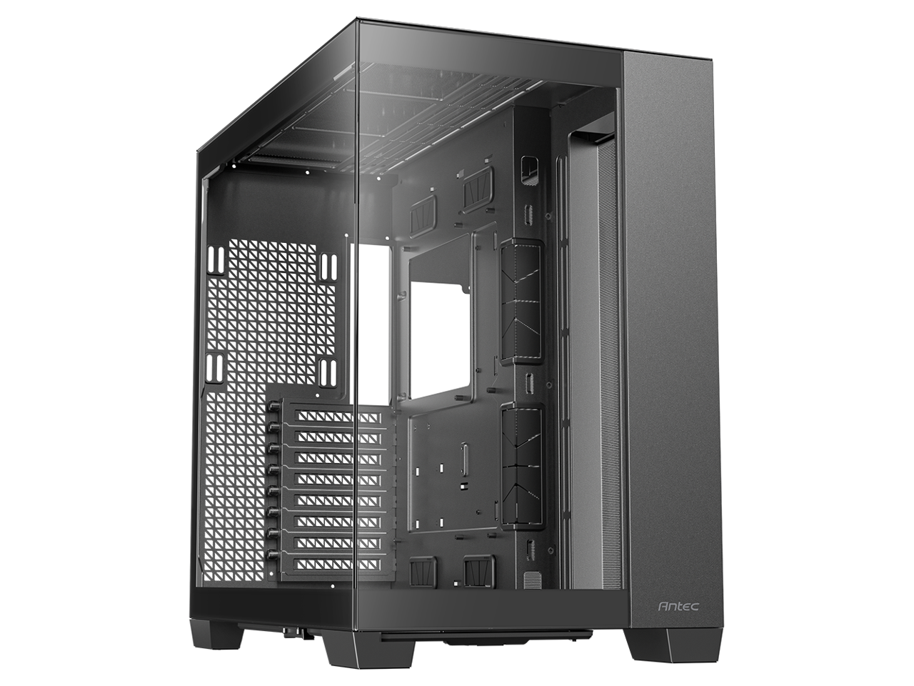 Antec C8, Fans not Included, RTX 40 Compatible, Dual-Chamber, tooless Design, Type-C, 360mm Radiator Support, Seamless Tempered Glass Front & Side Panels, High Airflow Full-Tower E-ATX PC Case 2