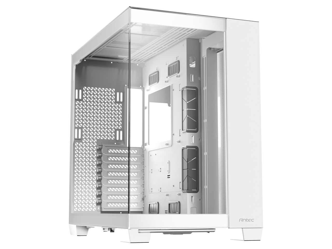 Antec C8 White, Fans not Included, RTX 40 Compatible, Dual-Chamber, tooless Design, Type-C, 360mm Radiator Support, Seamless Tempered Glass Front & Side Panels, High Airflow Full-Tower E-ATX PC Case 2