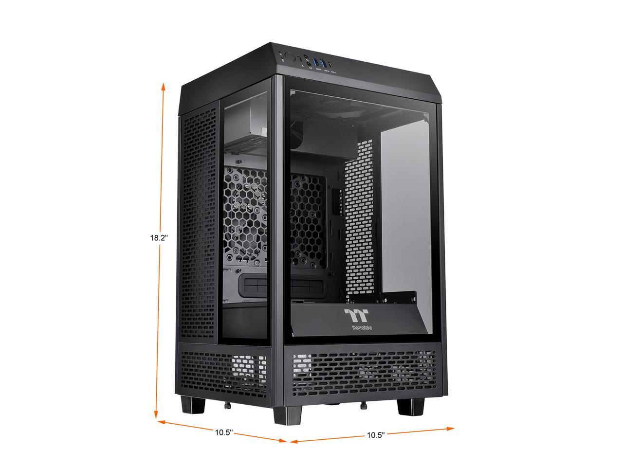 Thermaltake Tower 100 Black Edition CA-1R3-00S1WN-00 Black Steel / Tempered Glass Mini Tower Computer Case 2